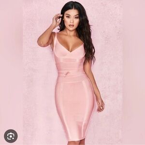 House of CB bandage dress pink size small